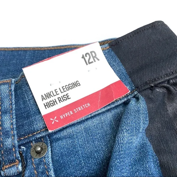 NWT Black Stripe High Waist Ankle Legging Jeans - Picture 7 of 11